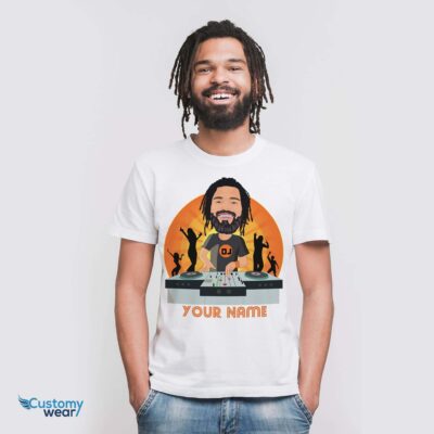 Personalized DJ Caricature T-Shirt | Custom Music Lover Tee T-shirts For Men www.customywear.com 2