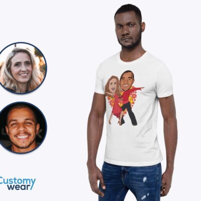 Custom Tango Dance Couple T-Shirt | Personalized Photo Tee T-shirts for Couple www.customywear.com 2