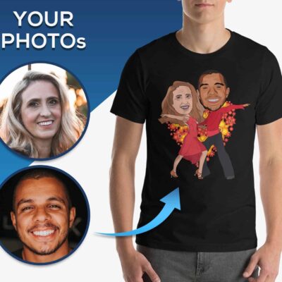 Custom Tango Dance Couple T-Shirt | Personalized Photo Tee T-shirts for Couple www.customywear.com