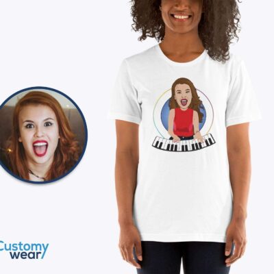Personalized Piano Player T-Shirt | Custom Music Tee T-shirts for Women www.customywear.com 2