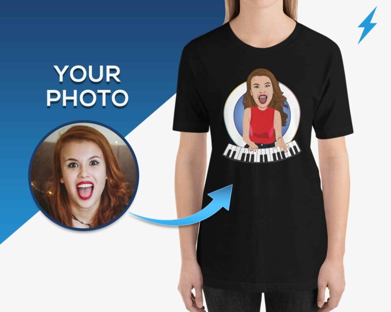 Camiseta personalizada de pianista | Camiseta musical personalizada Música www.customywear.com 6
