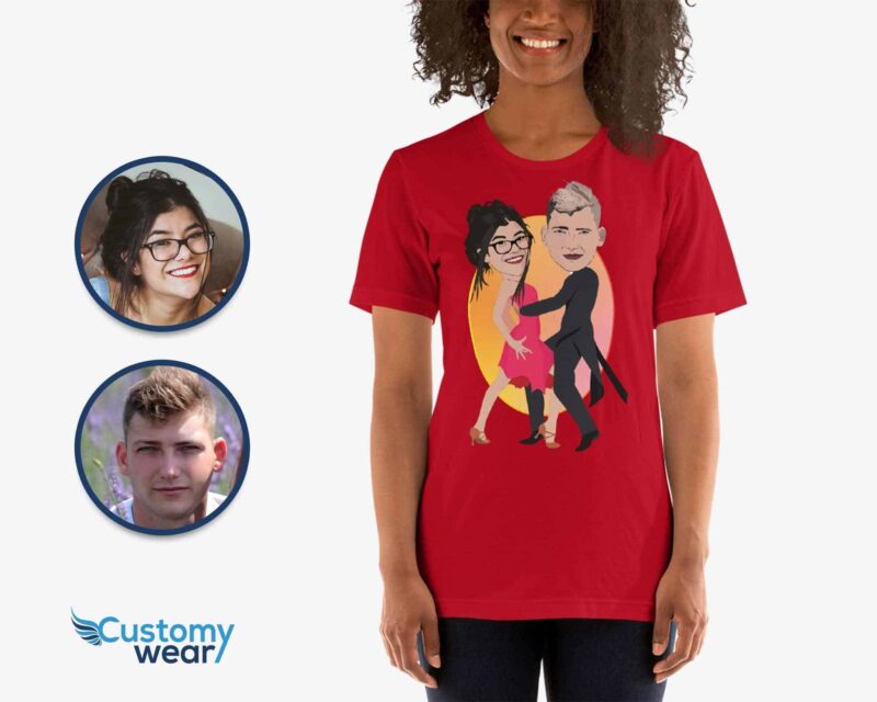 ???????? Personalized Latin Tango Dancer Couple T-Shirt - vista 3