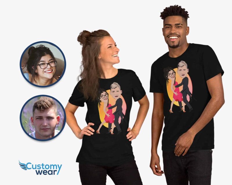 ???????? Personalized Latin Tango Dancer Couple T-Shirt - vista 4