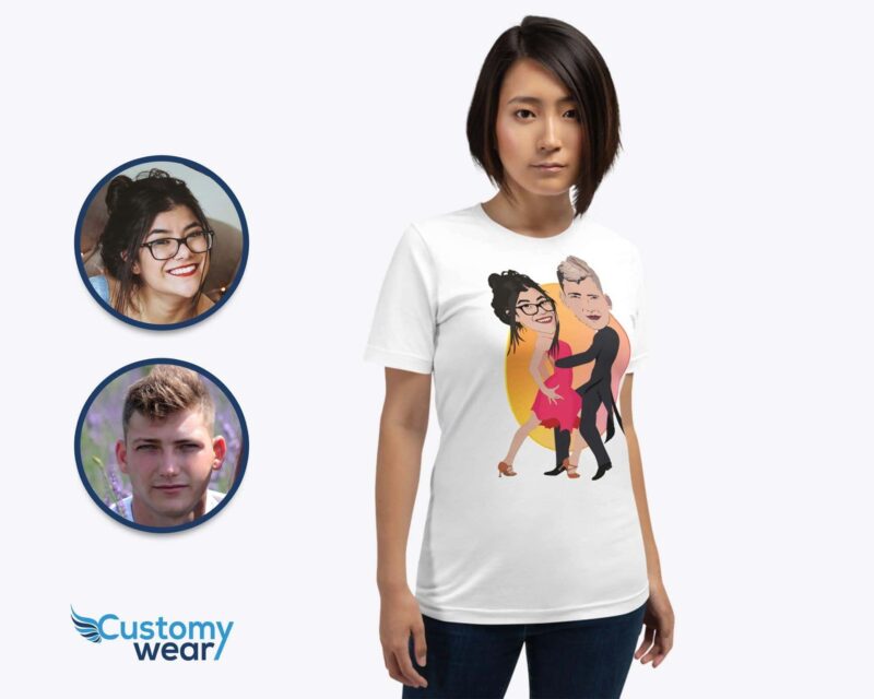???????? Personalized Latin Tango Dancer Couple T-Shirt - vista 2