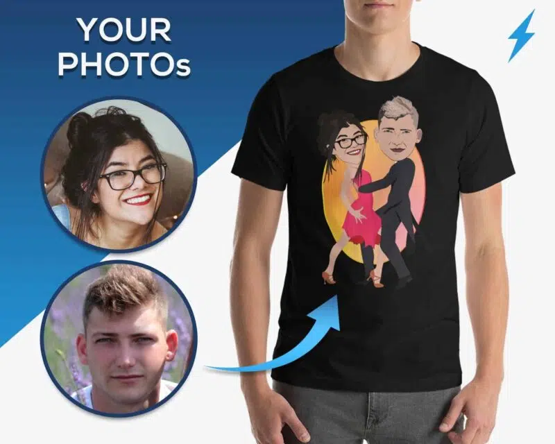 Personalized Latin Tango Dancer Couple T-Shirt | Custom Dance Passion Tee Dance www.customywear.com 7