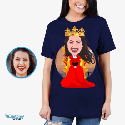 Personalized Queen Throne T-Shirt | Custom Royal Dress Tee T-shirts for Women www.customywear.com 2