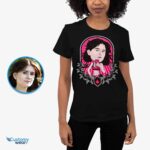T-shirt selfie personnalisé pour femme | T-shirt photo personnalisé T-shirts pour femmes www.customywear.com 8