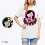 T-shirt selfie personnalisé pour femme | T-shirt photo personnalisé T-shirts pour femmes www.customywear.com 10