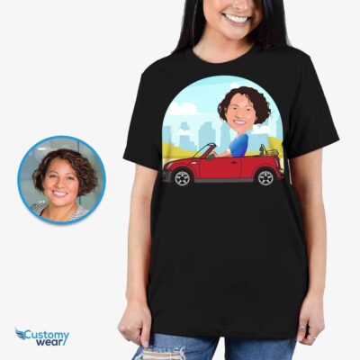 Personalized Supercar Rider Custom T-Shirt | Photo to Tee Masterpiece T-shirts for Women www.customywear.com 2