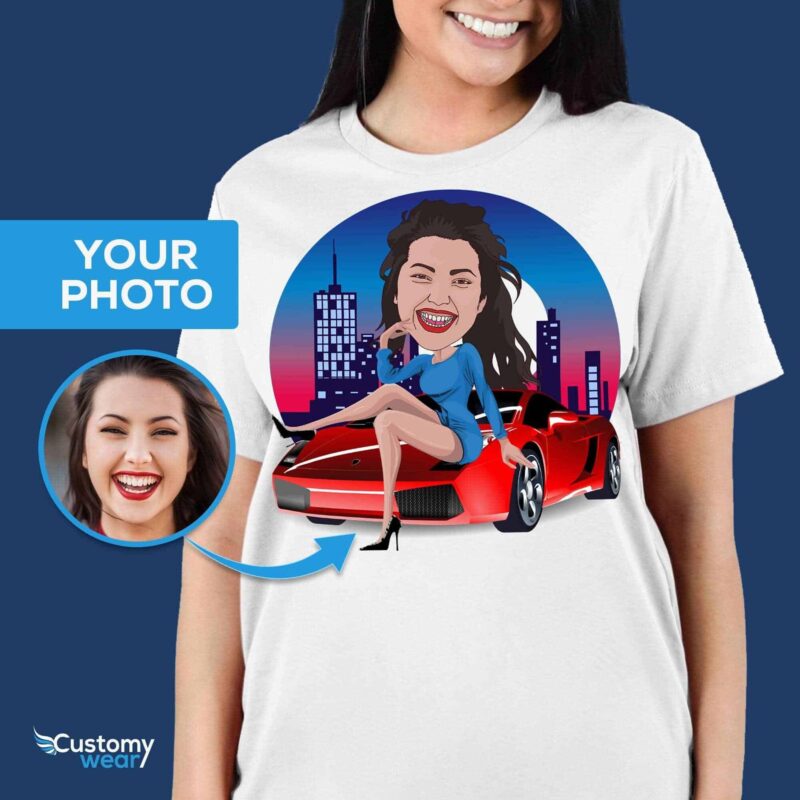 Εξατομικευμένο μπλουζάκι Supercar | Custom Car Lover T-Shirt | Lamborghini Gifts for Her Μπλουζάκια για γυναίκες www.customywear.com 6