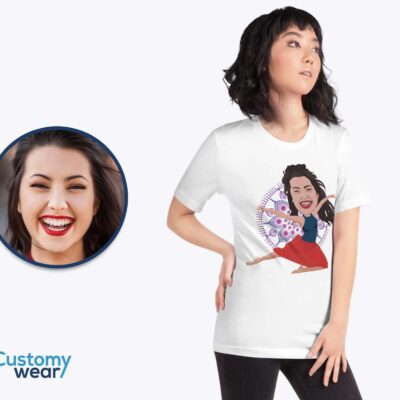Personalized Ballerina Dance T-Shirt | Custom Ballet Portrait Art Tee for Her T-shirts for Women www.customywear.com 2
