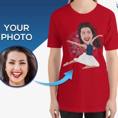 Personalized Ballerina Dance T-Shirt | Custom Ballet Portrait Art Tee for Her T-shirts for Women www.customywear.com