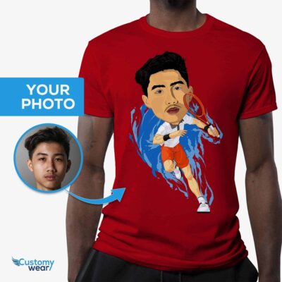 Personalized Tennis Shirt for Men | Custom Tennis Player Tee Design T-shirts For Men www.customywear.com 2