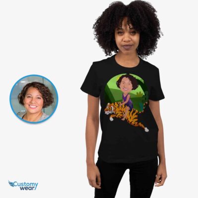 Personalized Tiger Shirt – Ride the Jungle in Custom Tee | Rearing Tiger Gifts T-shirts for Women www.customywear.com 2