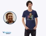 Camiseta personalizada de baterista para hombre | Camiseta musical personalizada con retrato de baterista Música www.customywear.com 9