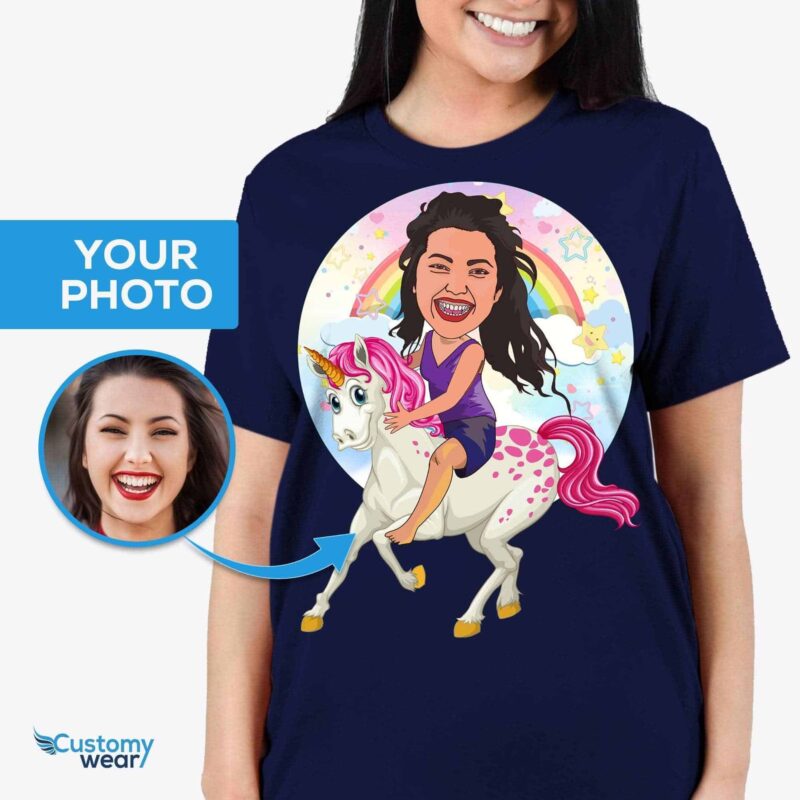 Personalized Unicorn Shirt | Custom Fantasy Women’s Tee | Girlfriend Gift T-shirts for Women www.customywear.com 5