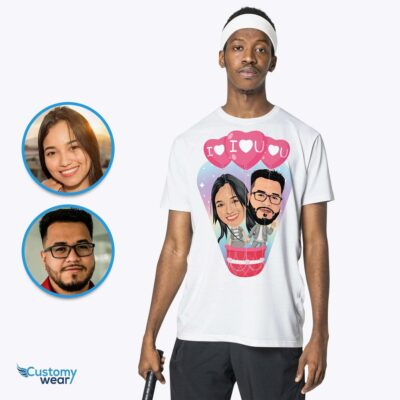 Personalized I Love You Balloon Shirt | Custom Valentine’s Day Gift T-shirts for Couple www.customywear.com 2