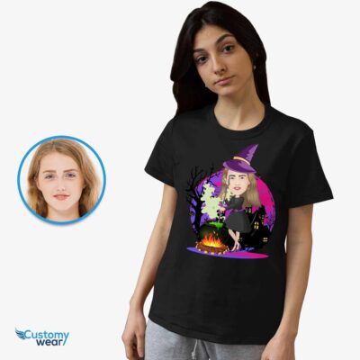 Personalized Witch T-Shirt for Women | Custom Halloween Gift T-shirts for Women www.customywear.com 2