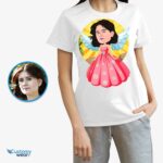 Personalisiertes Damen Feen T-Shirt | Benutzerdefiniertes Prinzessinnen Engel Karikatur T-Shirt T-Shirts für Damen www.customywear.com 7