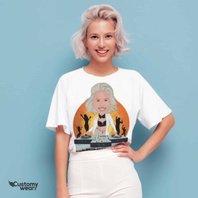 Personalized Women’s DJ Orange T-Shirt | Custom DJ Photo Tee T-shirts for Women www.customywear.com 2