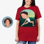 Maglietta yoga personalizzata per donna | Maglietta con illustrazione yoga personalizzata T-shirt per donna www.customywear.com 7