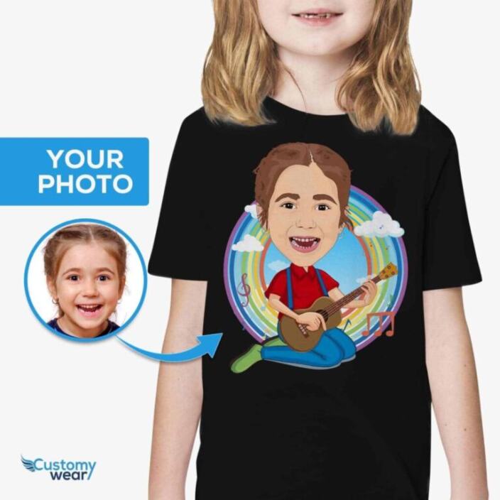 Camiseta personalizada para guitarrista jovem