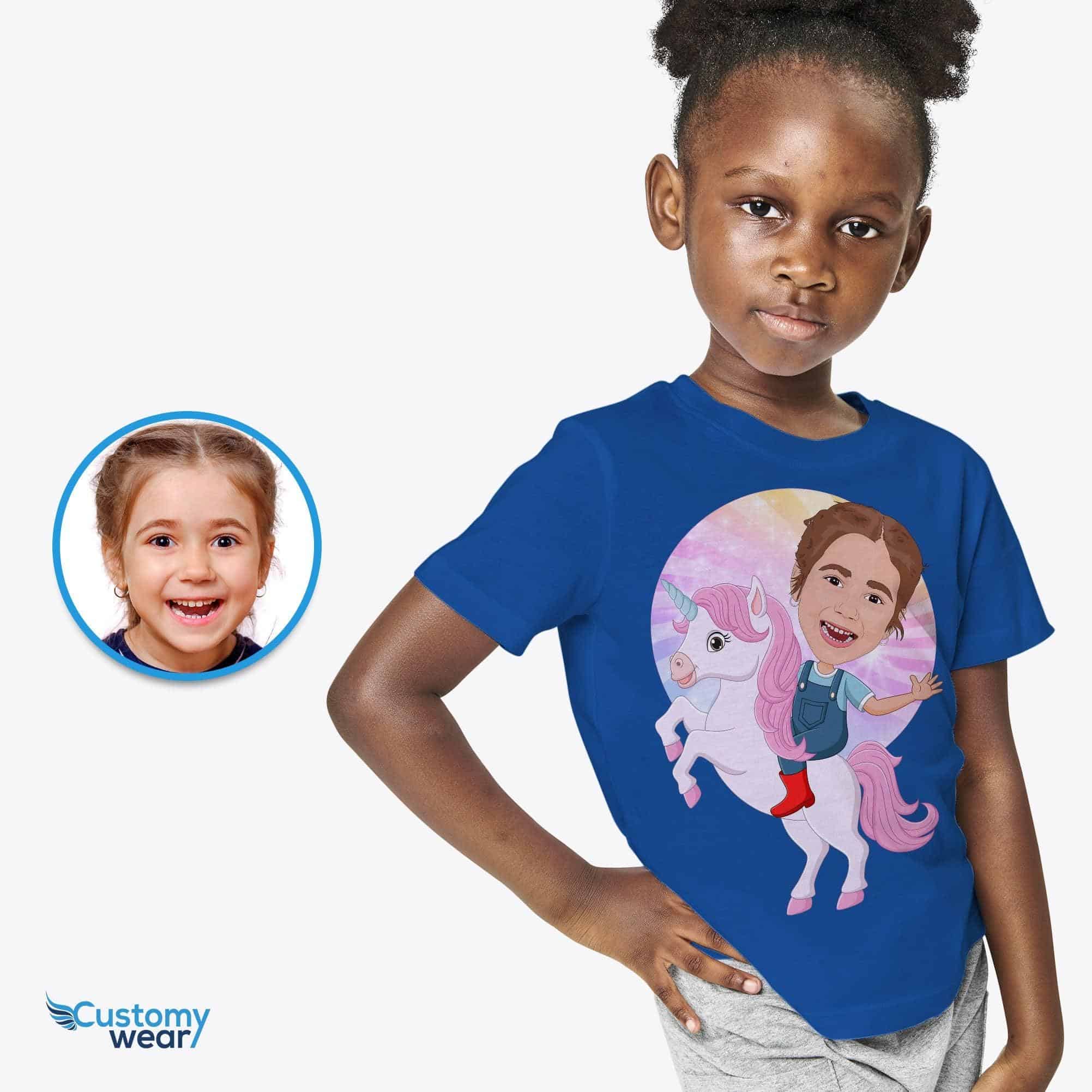 T shirt personalizzata con unicorno per ragazzi T shirt personalizzata con unicorno per bambini