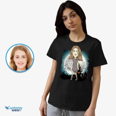 Personalized Zombie Grave T-Shirt for Women – Custom Halloween Gift T-shirts for Women www.customywear.com 2