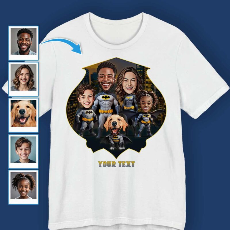 Passende Familienshirts – Künstlerisches Superhelden-T-Shirt Personalisierte Geschenke - Batman www.customywear.com 7