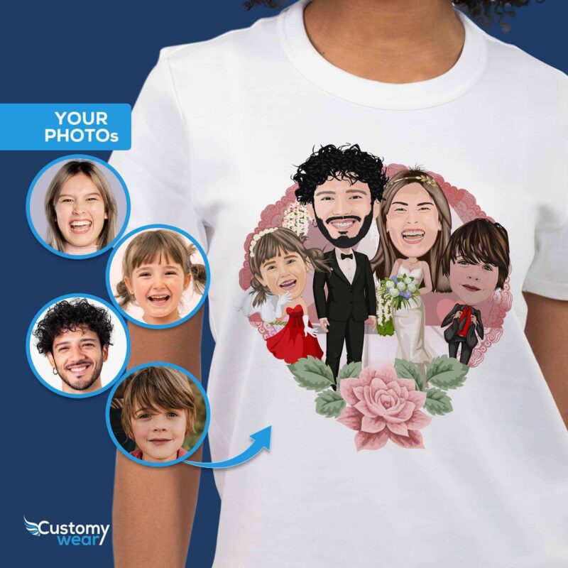 Chemises de mariage familiales personnalisées – Cadeau de mariage personnalisé Famille www.customywear.com 10