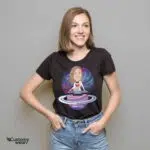 T-shirt DJ Space personnalisé pour femme – T-shirt musical personnalisé T-shirts pour femmes www.customywear.com 6