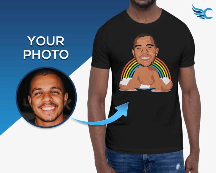 Tricou personalizat amuzant cu caricatură pentru bebeluși și bărbați