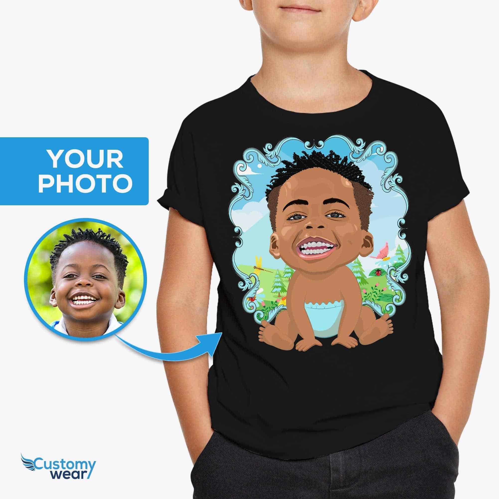 Camisa divertida personalizada de caricatura de bebe para ninos Camiseta juvenil personalizada