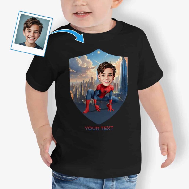 Custom T-Shirt for Toddler – Design-Your-Own Spider Superhero Tee Custom Gifts - Spiderman www.customywear.com 4