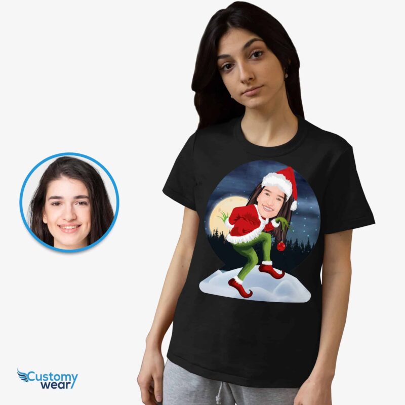 Maglietta personalizzata Grinch per donna in stile poster, maglietta personalizzata per donna, CustomyWear-819-1.jpg