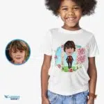 Személyre szabott vőlegény karikatúra ing – ifjúsági esküvői ajándék és parti öltözék Fiúpólók www.customywear.com 7