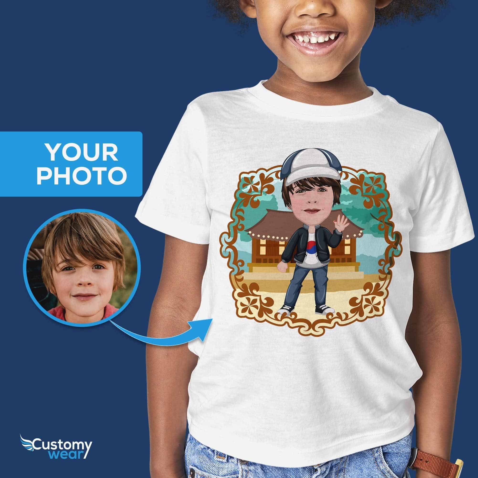 Camicia da ragazzo coreana personalizzata T shirt personalizzata per il tour nazionale della Corea per gli amanti dei viaggi