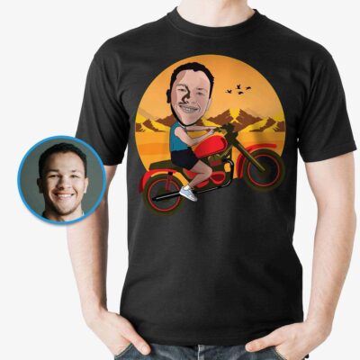 Custom Motorbike Rider T-Shirt | Personalized Motorcycle Adventure Tee T-shirts For Men www.customywear.com 2
