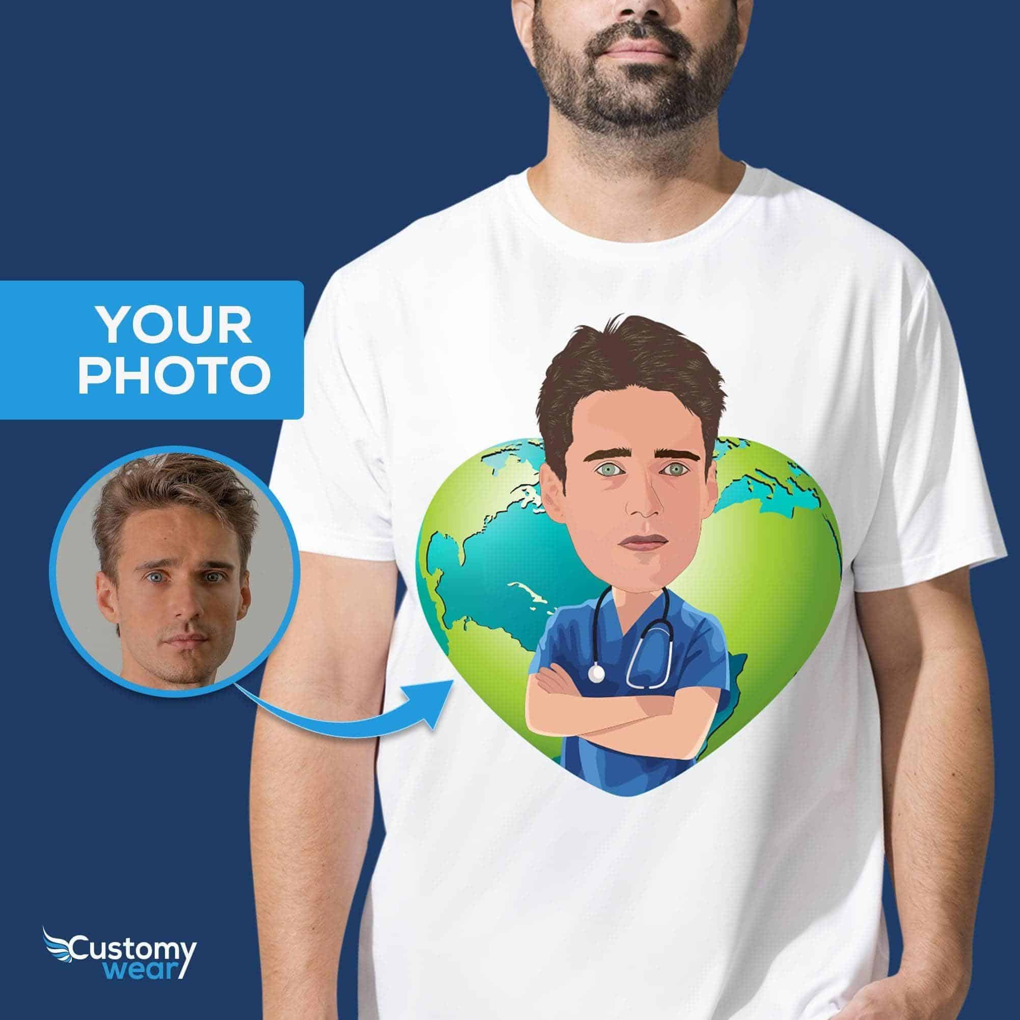 Camicia da infermiere personalizzata Maglietta personalizzata con globo a forma di cuore da infermiera