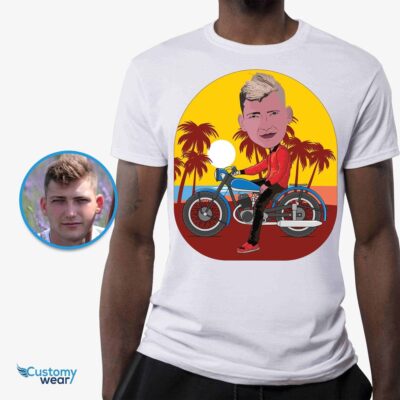 Personalized Motor-Biker Beach Shirt | Custom Photo Tee for Motorcycle Enthusiasts T-shirts For Men www.customywear.com 2