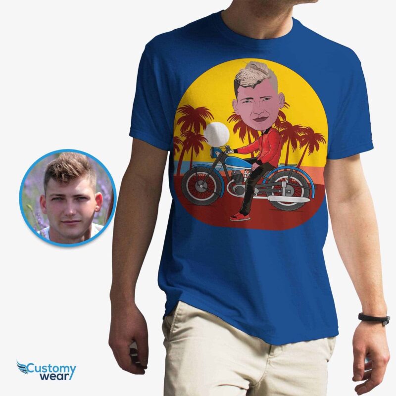 Tričko s motivem motorkáře na pláži na míru CustomyWear 909-1.jpg