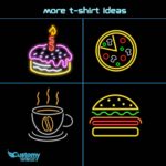 Aangepast neon-verjaardagsshirt met naam | Gepersonaliseerd T-shirt met LED-stijl Verjaardag www.customywear.com 10