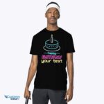 Aangepast neon-verjaardagsshirt met naam | Gepersonaliseerd T-shirt met LED-stijl Verjaardag www.customywear.com 9