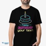 Aangepast neon-verjaardagsshirt met naam | Gepersonaliseerd T-shirt met LED-stijl Verjaardag www.customywear.com 7