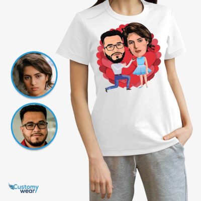 Custom Couples Propose Tee | Personalized Gifts for Her, Women, Girlfriend T-shirts for Couple www.customywear.com 2