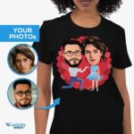 Camiseta personalizada para pedido de casamento | Presentes personalizados para ela, mulher e namorada Camisetas para Casal www.customywear.com 6
