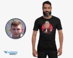 Isikupärastatud T-särk meeste fotoportree | Stiilne viiuldaja Custom Tee T-särgid meestele www.customywear.com 9