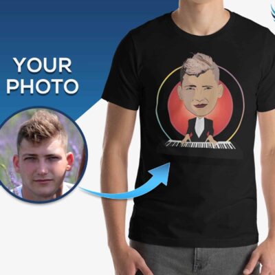 Custom Pianist Man Piano Shirt | Personalized Music Photo Tee T-shirts For Men www.customywear.com