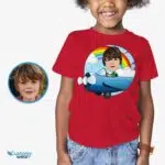 Custom Pilot Boy Airplane Shirt – Personalized Aviation Tee for Kids Boy's T-shirts www.customywear.com 7