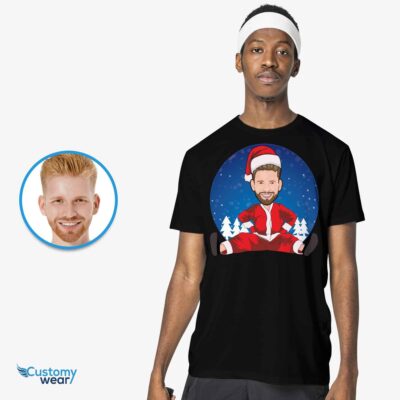 Embrace the Festive Spirit with Our Custom Santa Claus Man Sitting Shirt! T-shirts For Men www.customywear.com 2